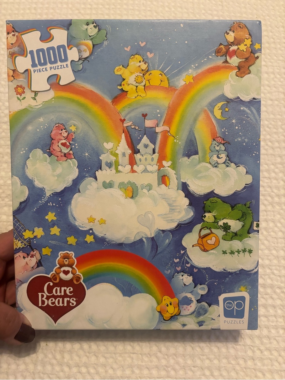 Classic 80s Care Bears Rainbow Cloud 1,000 Puzzle Blue Sky and Multicolored Bear